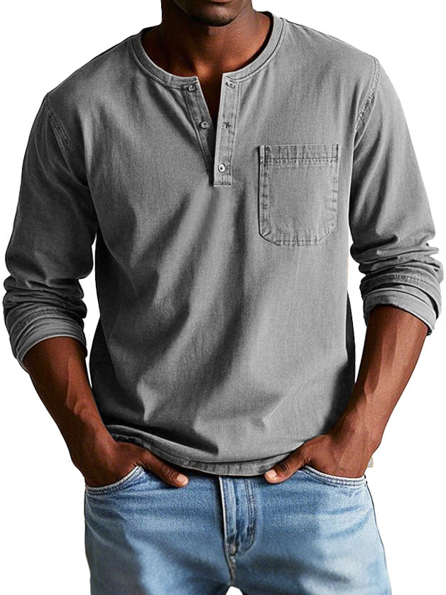 Sully - Chemise Vintage à Manches Longues