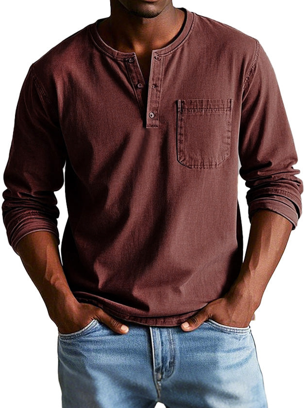 Sully - Chemise Vintage à Manches Longues