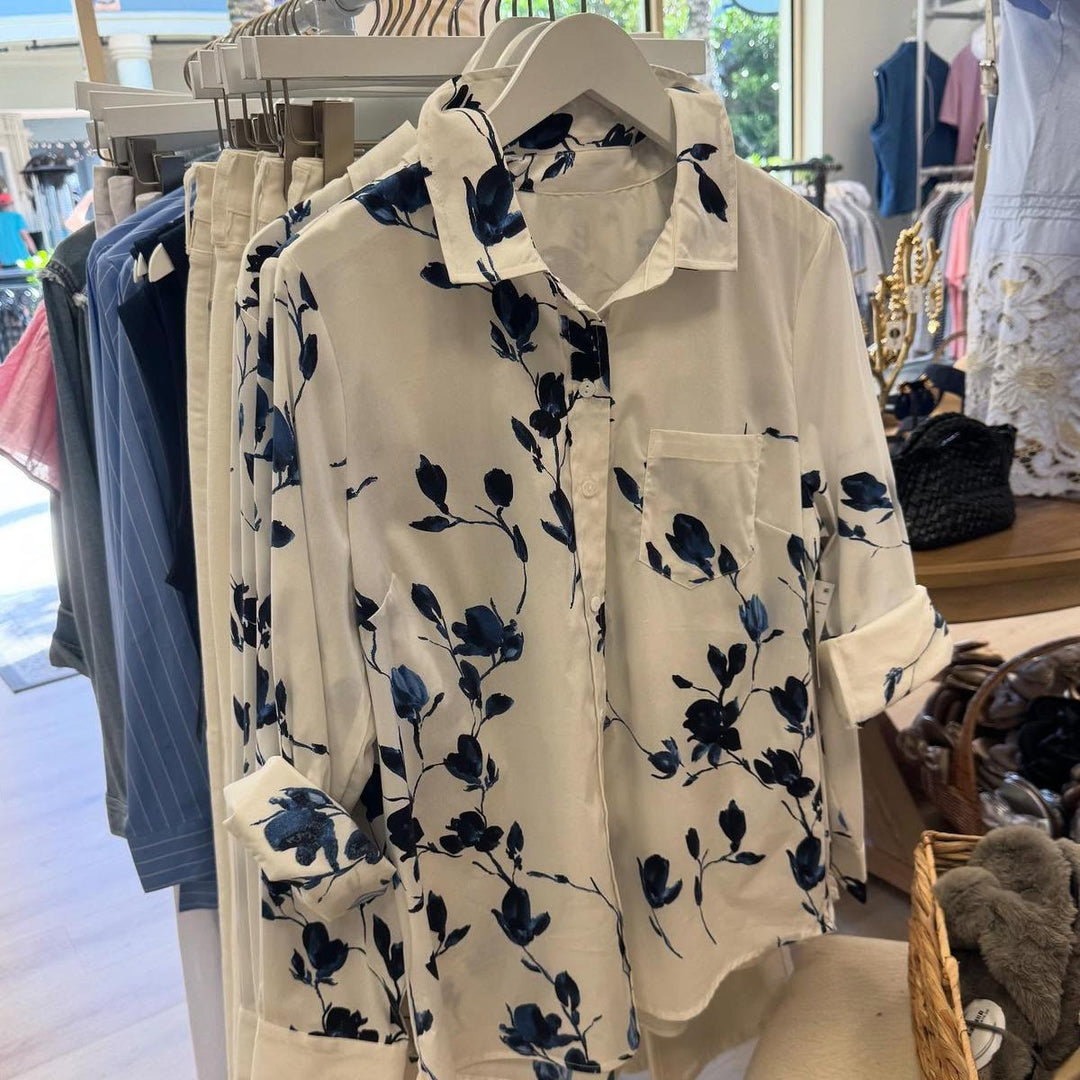 Elario – Chemise à Col Classique Manches Longues