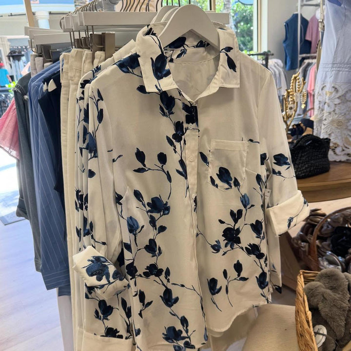 Elario – Chemise à Col Classique Manches Longues