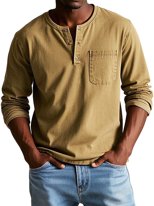 Sully - Chemise Vintage à Manches Longues