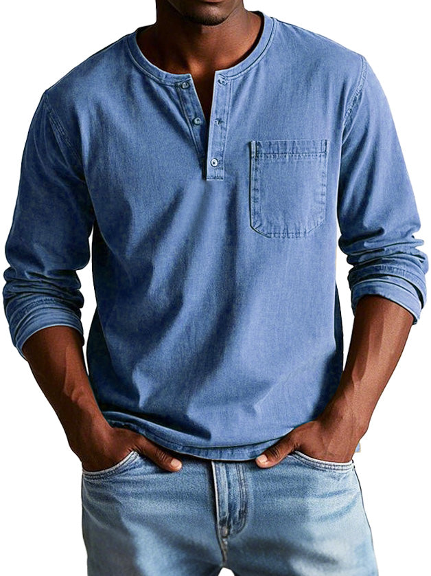 Sully - Chemise Vintage à Manches Longues