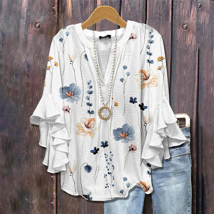 Alviana – Haut à Manches 3/4 Col en V