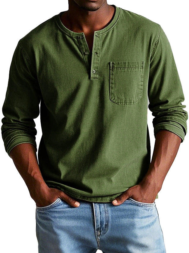 Sully - Chemise Vintage à Manches Longues