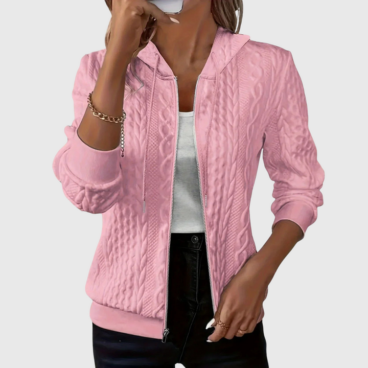 Jenna | Sweat à Capuche Zippé Élégant