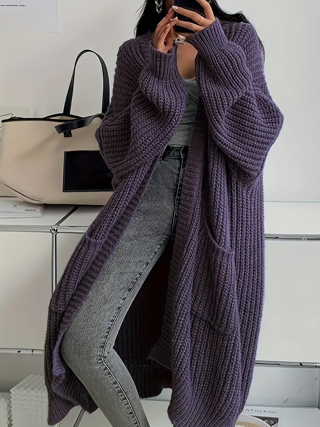 Lunaria – Cardigan Long Élégant