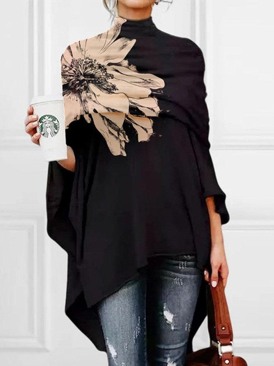 Nayira – Haut à Col Montant Imprimé