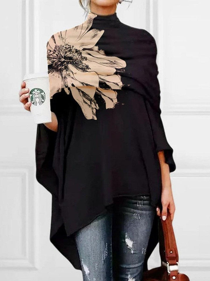 Nayira – Haut à Col Montant Imprimé